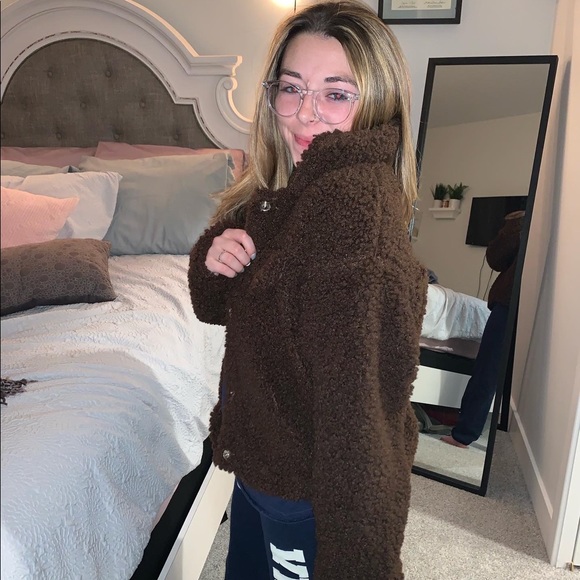 Brown Teddy Coat - Picture 2 of 4